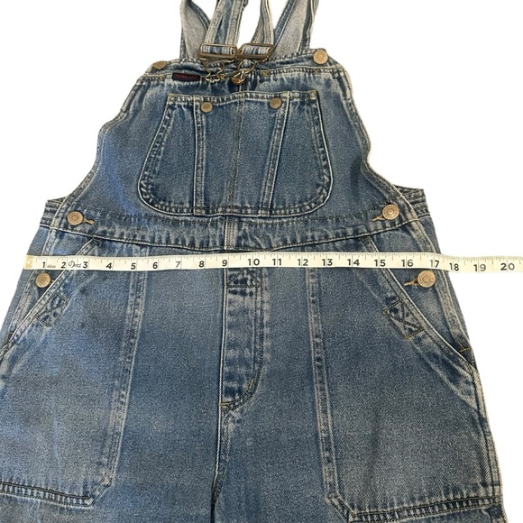 Vintage Squeeze Jeans Carpenter Denim Overalls Women’s Size Medium 34 x 30 - Picture 7 of 12